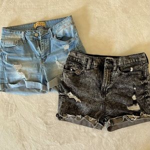 Pair of Cutoff jean shorts